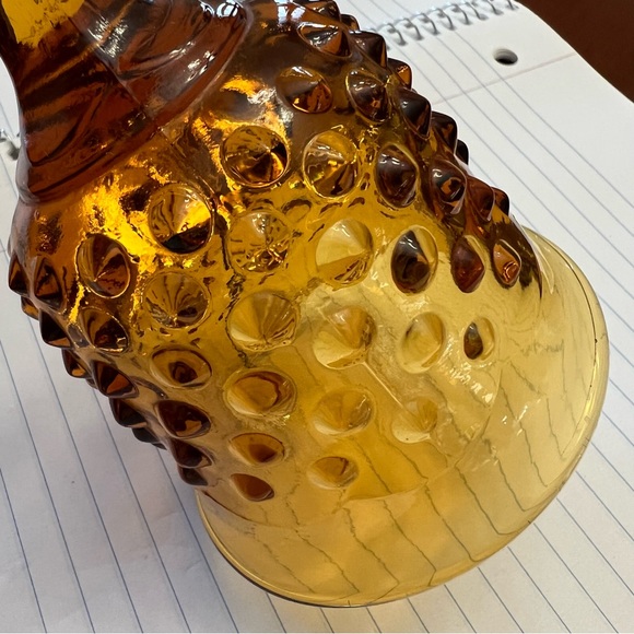 Antique - Amber Glass Bell, orange gold brown dinner bell, decorative bell - Picture 13 of 13